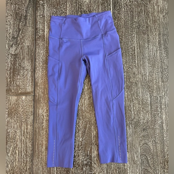 Lululemon Fast & Free Crop III *Nulux 19" in Stony Grape - Picture 2 of 7